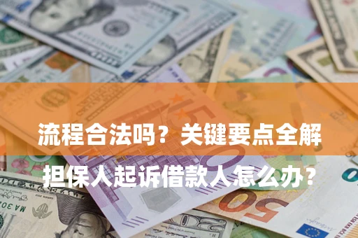 北京

担保人起诉借款人怎么办？流程合法吗？关键要点全解析