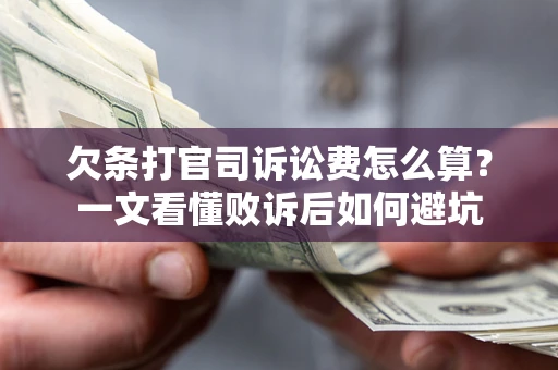 北京欠条打官司诉讼费怎么算？一文看懂败诉后如何避坑